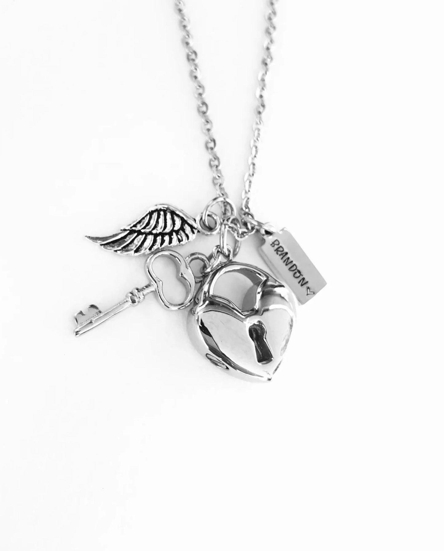 Soul mate key to my heart urn necklace lock and key necklace urn for ashes urn cremation Dad boyfriend loss of a soulmate husband urn wife