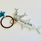 Daddy shark doo doo doo baby shark key ring keychain daddy shark mommy shark hand stamped sharks personalized shark key ring
