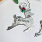 red nose reindeer ornament hand stamped metal reindeer ornament • personalized • kid names • Christmas ornament 2023