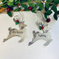 red nose reindeer ornament hand stamped metal reindeer ornament • personalized • kid names • Christmas ornament 2023