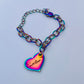 unicorn bracelet rainbow unicorn heart personalized hand stamped childs bracelet unicorn bracelet rainbow bracelet