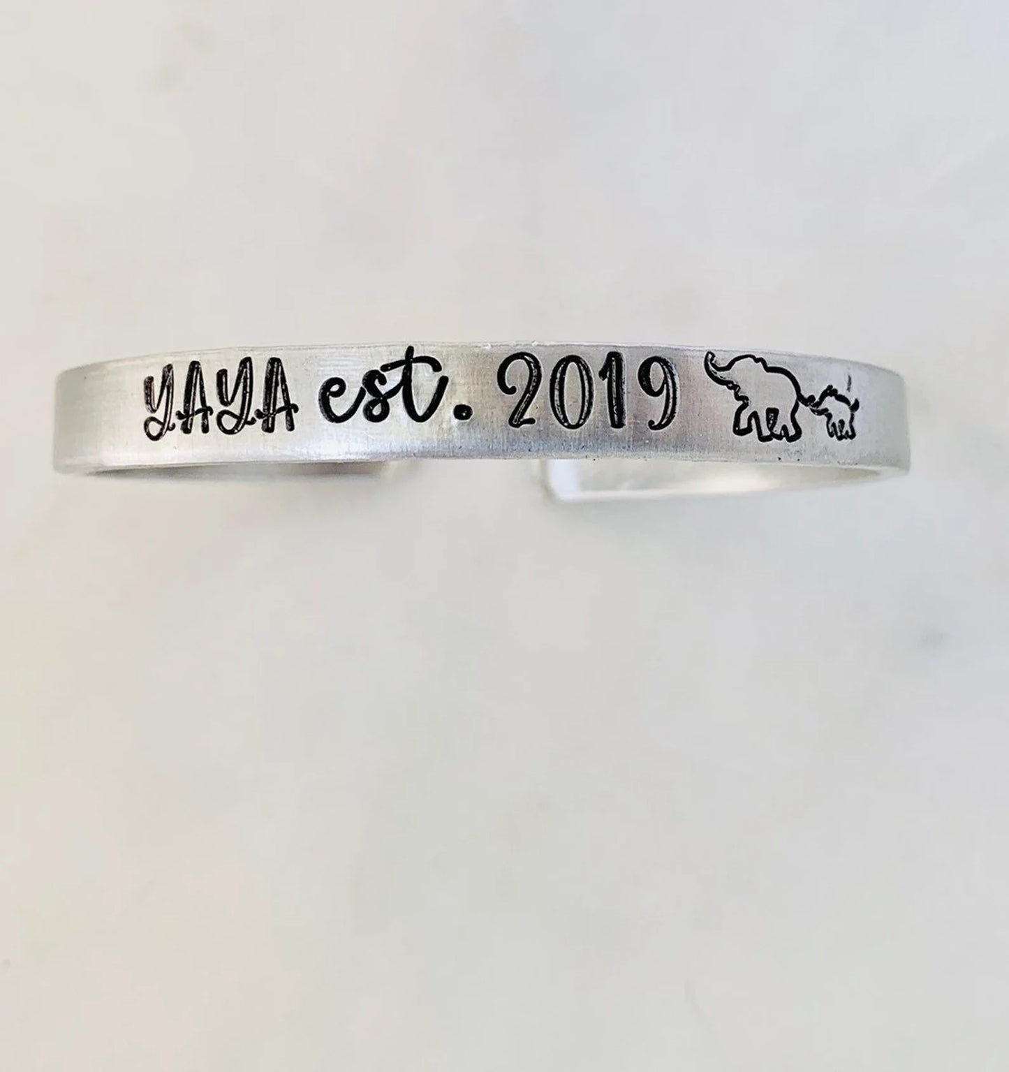 Pregnancy announcement new grandma yaya mimi nana nanny newly established grandma to be jewelry baby elephant grandma elephant cuff