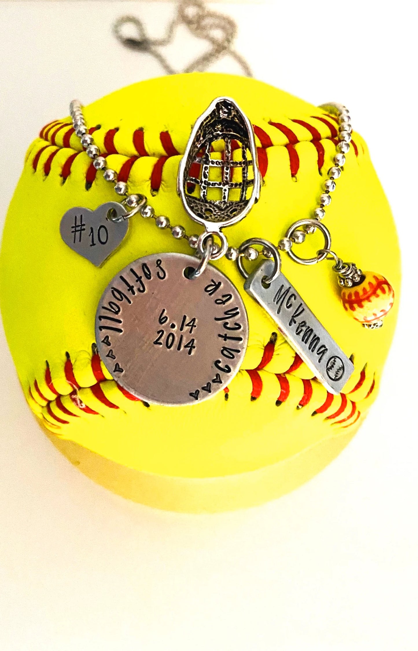 Softball catcher gift softball player softball mom necklace #softball life softball jewelry softball pendant behind the plate