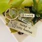Daddy’s little monsters Father’s Day key chain personalized kids names hand stamped key chain Fathers Day grandpa papa gifts favored uncle