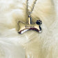 Cremation dog memorial urn, personalized dog bone urn dog urn, ashes necklace, loss of a pet hand stamped cremation, loss of a fur baby urn