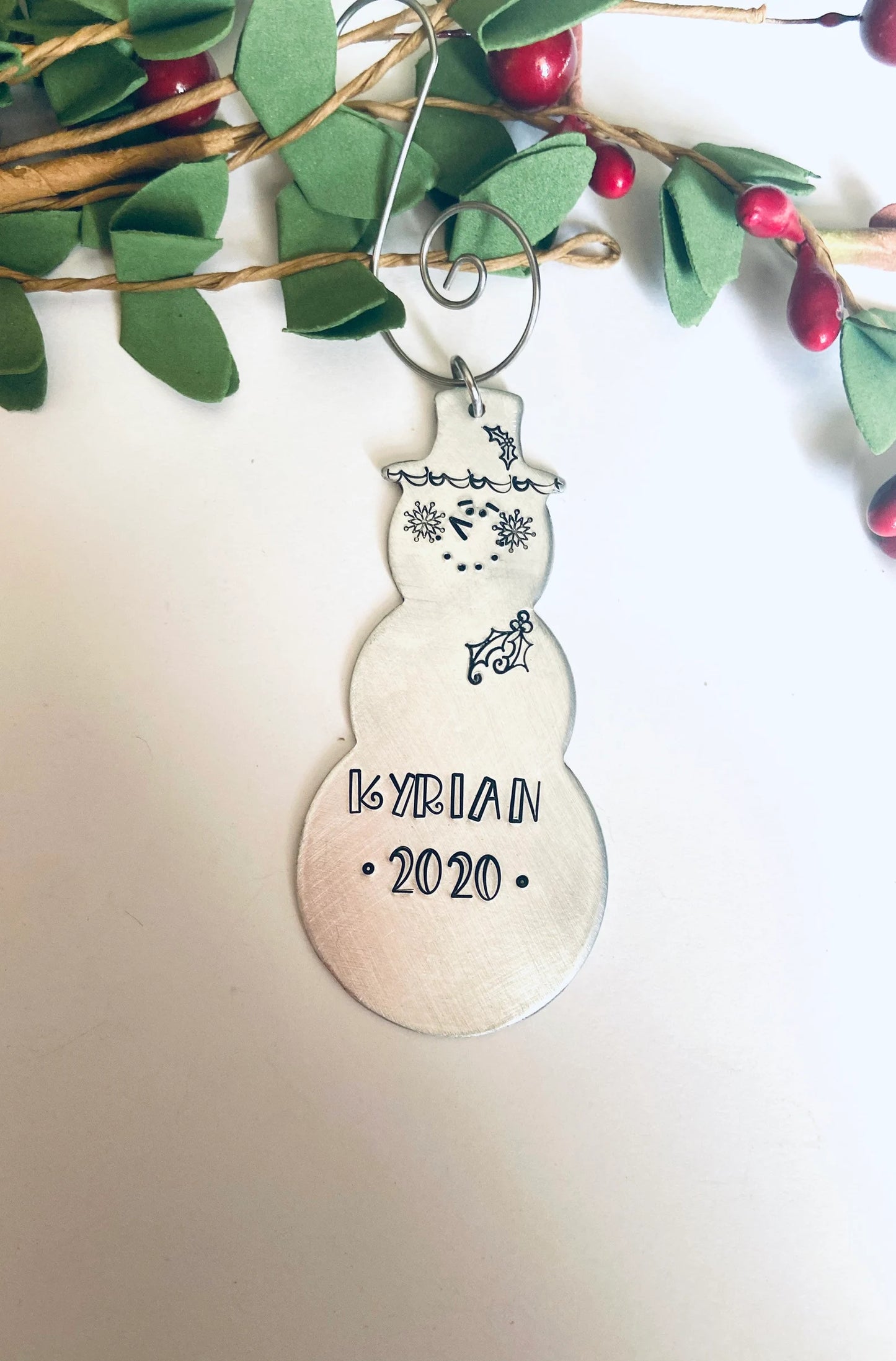 Personalized 2023 Snowman ornament • frosty the snowman Personalized Snowman teacher gift Custom Christmas ornament • 2023 metal ornament