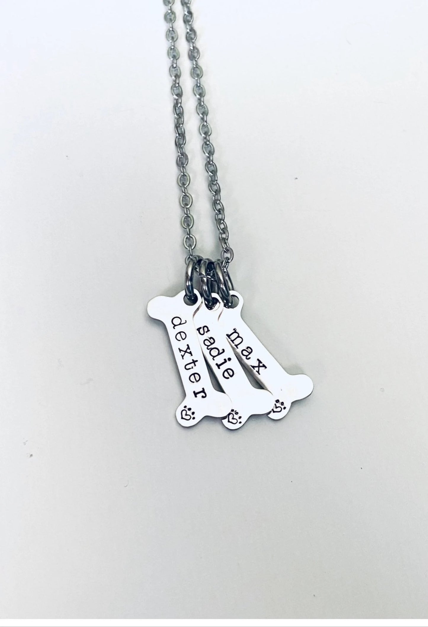 Dog bone necklace dog bone charm personalized dog necklace custom dog necklace dog paw necklace dog mom jewelry furbaby new puppy gift dog