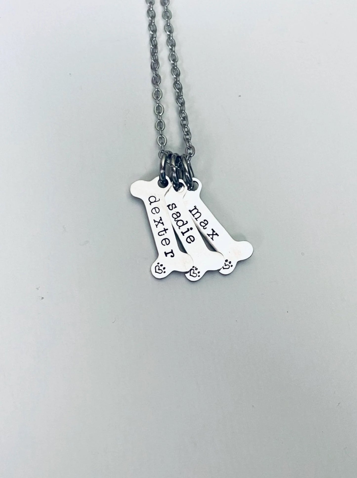 Dog bone necklace dog bone charm personalized dog necklace custom dog necklace dog paw necklace dog mom jewelry furbaby new puppy gift dog