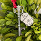 Santa Key ornament hand stamped personalized key House warming gift realtor gifts 2022 key ornament Santa’s magical key realtor ornament