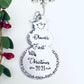 Baby’s first Christmas ornament hand stamped metal snowman Birth announcement Birth stats ornament snowmen new baby 2022 ornament