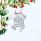 Baby's first Christmas Ornament 2021 hand stamped personalized baby stats ornament 1st baby ornament new mom gift baby shower gift new baby