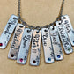 Mama necklace with birthstones hand stamped bar necklace mothers necklace kids names with birthstones personalized name necklace
