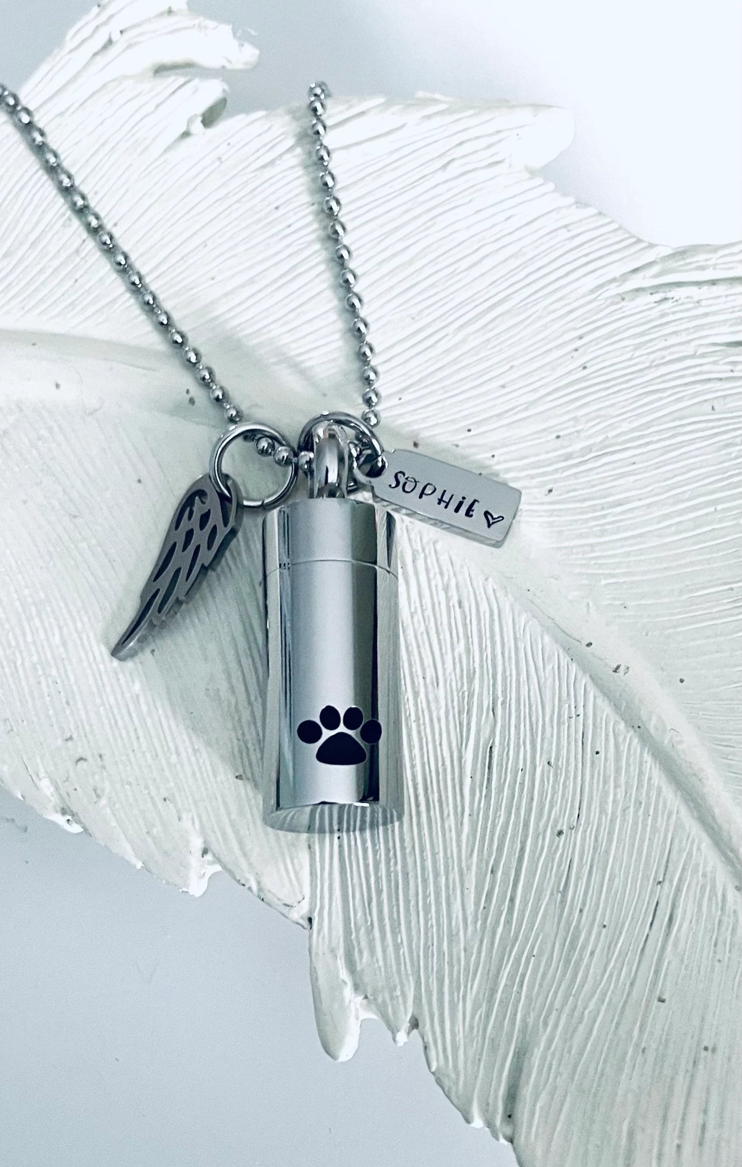 pet urn ashes necklace, cremation pet memorial pendant, loss of a pet, hand stamped cremation, loss of a furbaby, dog urn cat urn