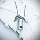 pet urn ashes necklace, cremation pet memorial pendant, loss of a pet, hand stamped cremation, loss of a furbaby, dog urn cat urn