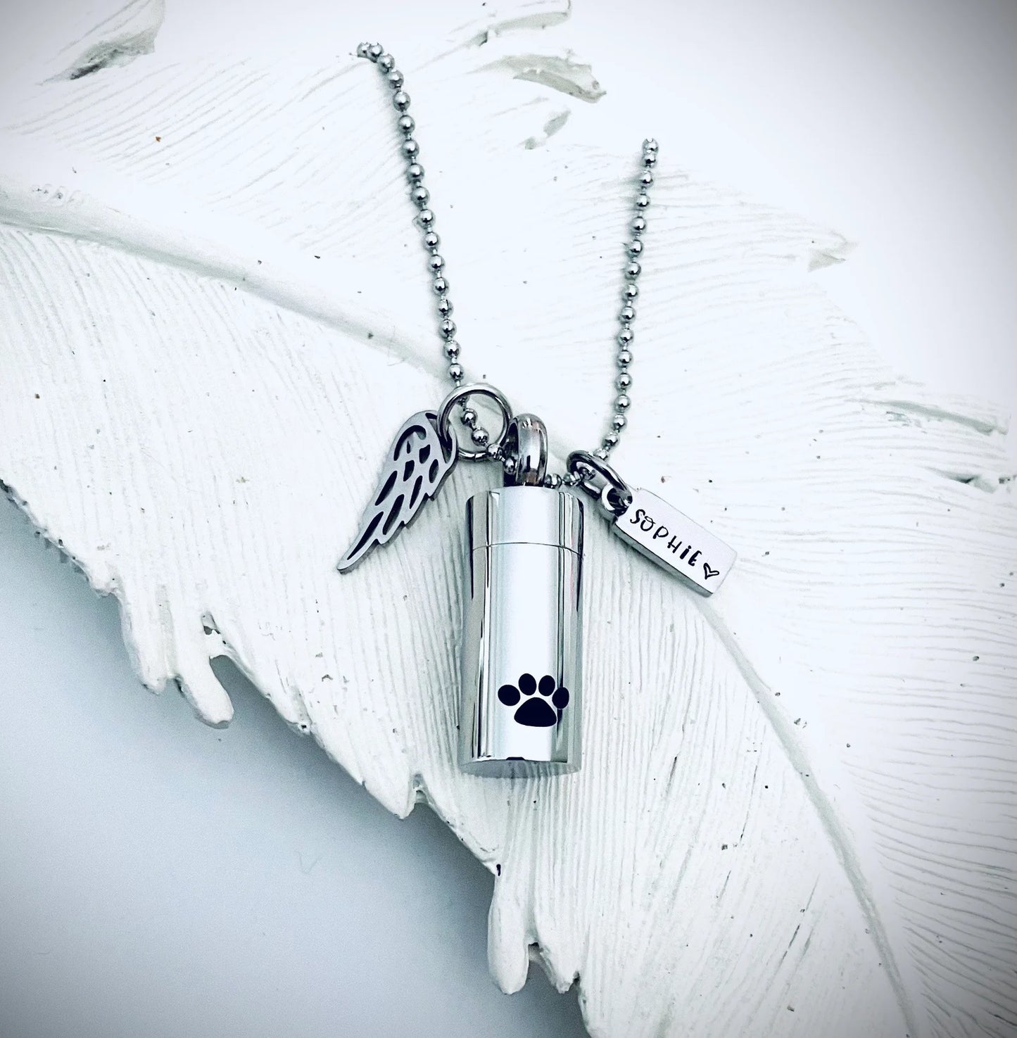 pet urn ashes necklace, cremation pet memorial pendant, loss of a pet, hand stamped cremation, loss of a furbaby, dog urn cat urn