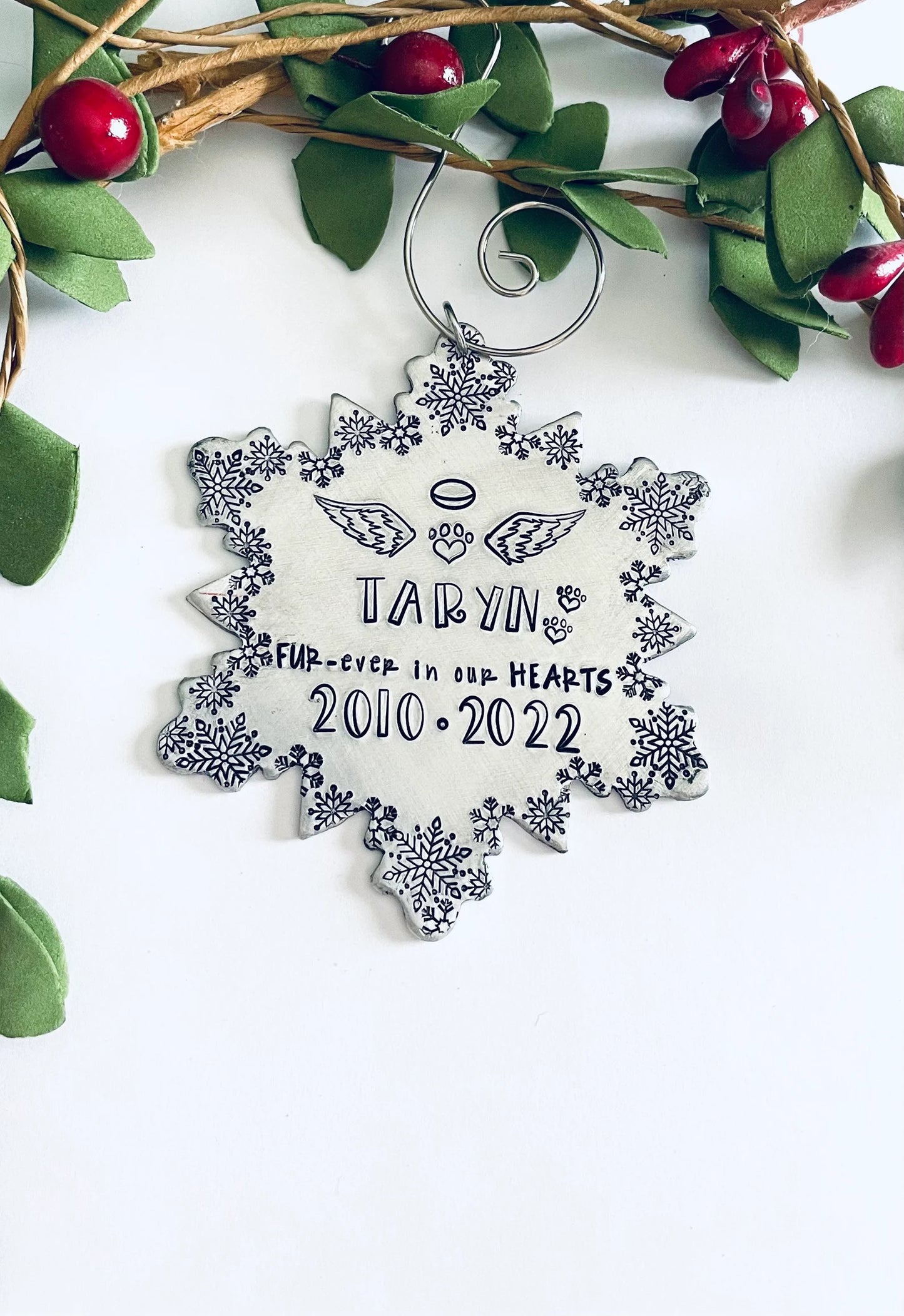 Dogs First Christmas in Heaven ornament 2022 personalized cats first Christmas in Heaven ornament memorial keepsake loss of a fur baby