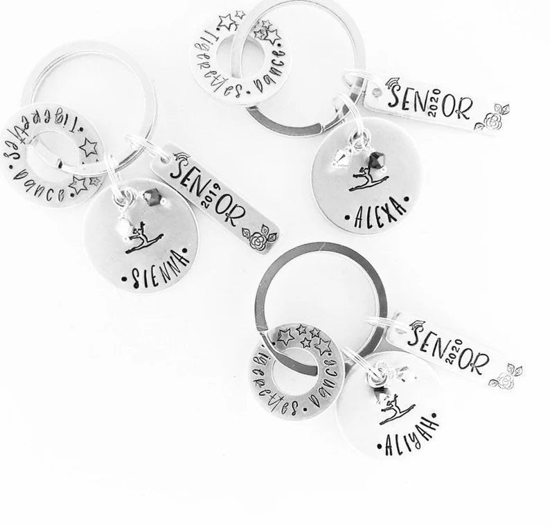 Dance team gift senior 2023 dance team school spirit key chain dancer key ring dance team coaches gift