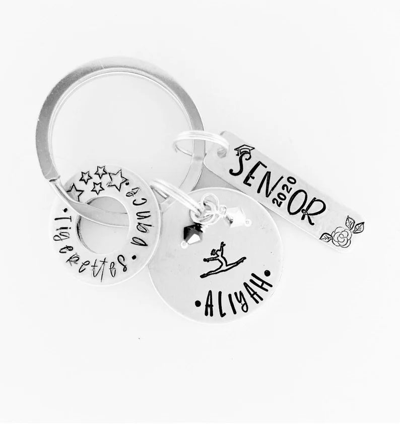 Dance team gift senior 2023 dance team school spirit key chain dancer key ring dance team coaches gift