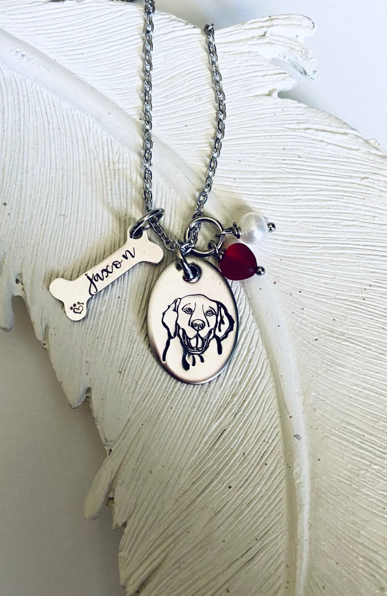 Golden retriever pendant Golden mom golden retriever dog mom necklace dog mama necklace dog breed necklace Golden retriever lover