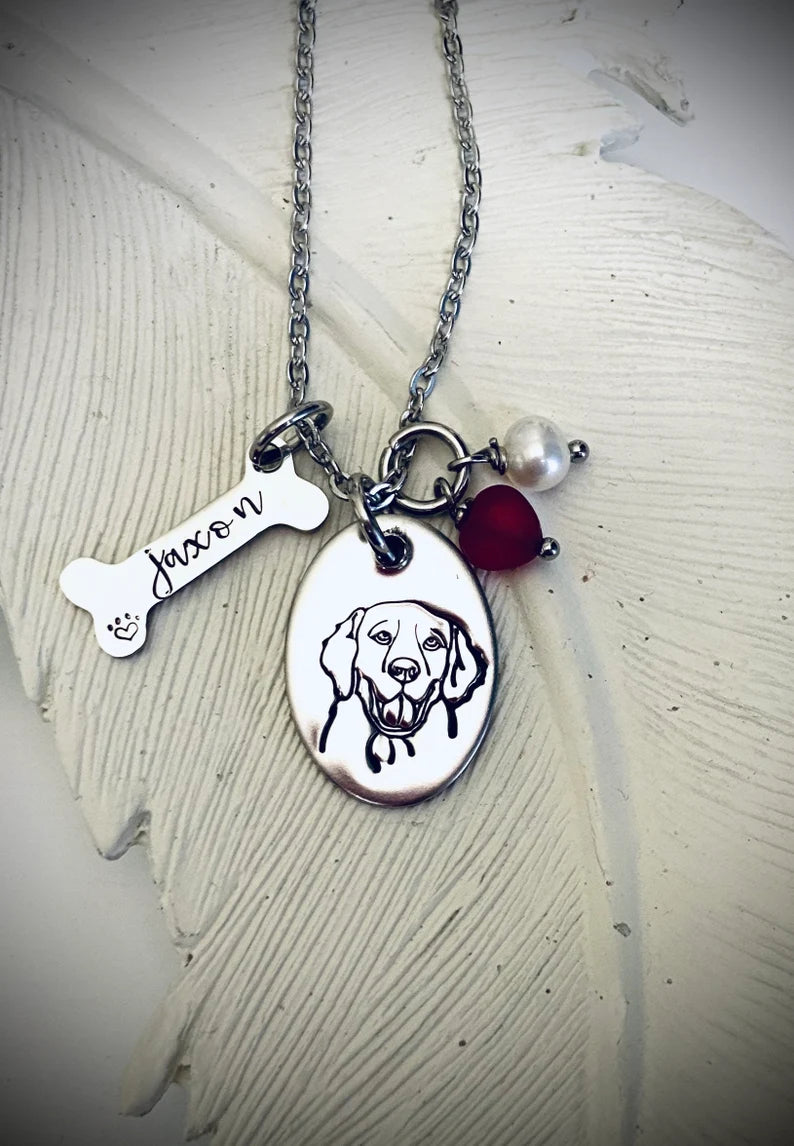 Golden retriever pendant Golden mom golden retriever dog mom necklace dog mama necklace dog breed necklace Golden retriever lover