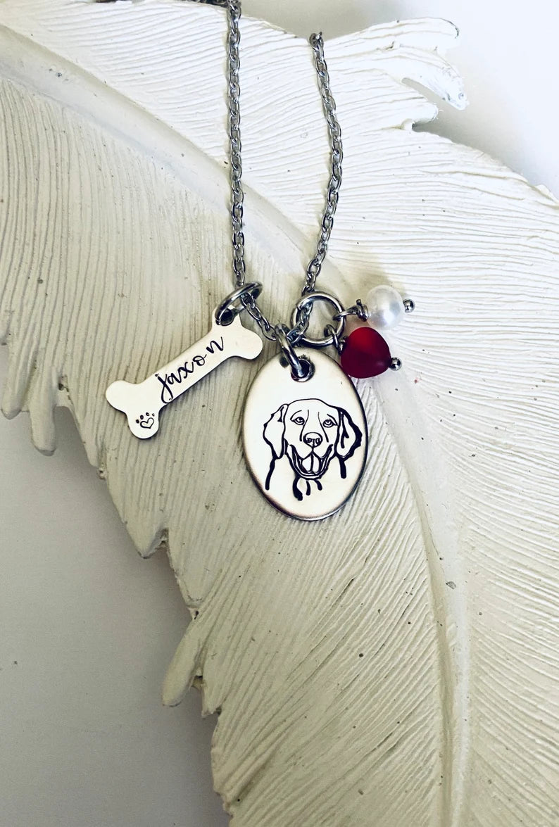 Golden retriever pendant Golden mom golden retriever dog mom necklace dog mama necklace dog breed necklace Golden retriever lover