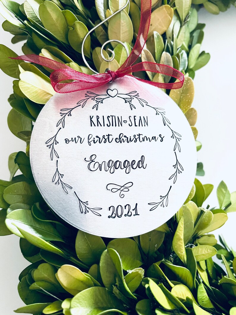 Our first Christmas engaged our first Christmas Engagement ornament personalized engagement ornament 2022 engaged this Christmas