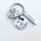 Cheer coach gift hand stamped personalized cheer coach key ring cheer team school spirit key chain cheerleading keychain cheer coaches gift