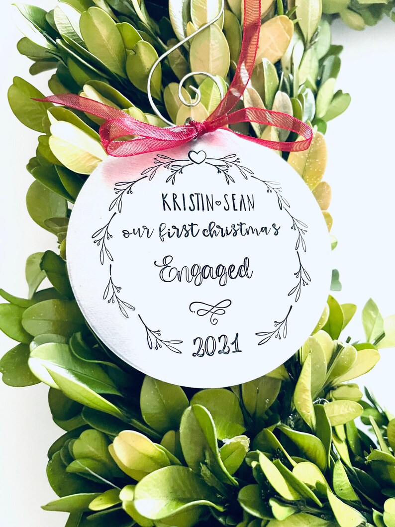 Our first Christmas engaged our first Christmas Engagement ornament personalized engagement ornament 2022 engaged this Christmas